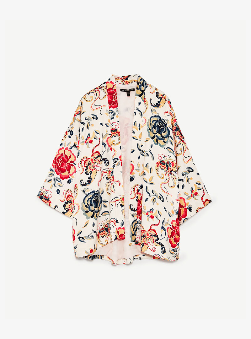 Sleeve Flowered Coat - Imagen 3